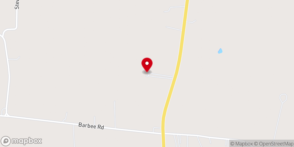 Map showing location of Oak Grove Baptist Church