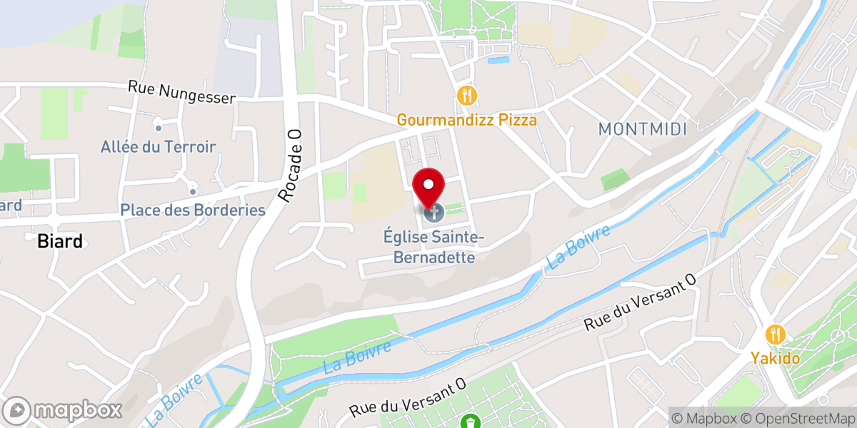 Map showing location of Eglise Sainte Bernadette - Paroisse Bienheureuse-Marie-Louise de Poitiers