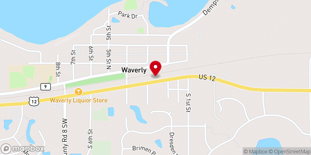 Map showing location of Living Waters Christian Fellowship