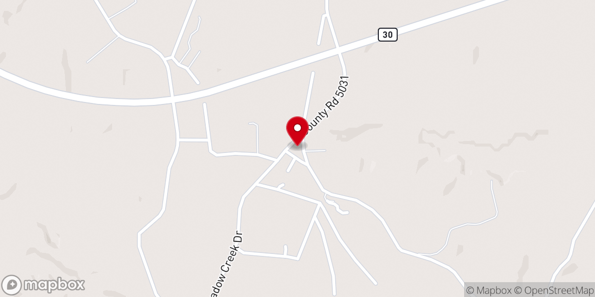 Map showing location of Pleasant Grove Church