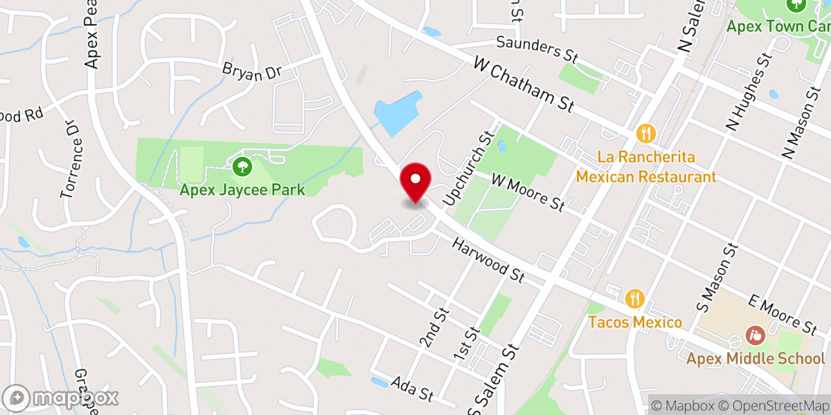 Map showing location of Cornerstone Fellowship Church