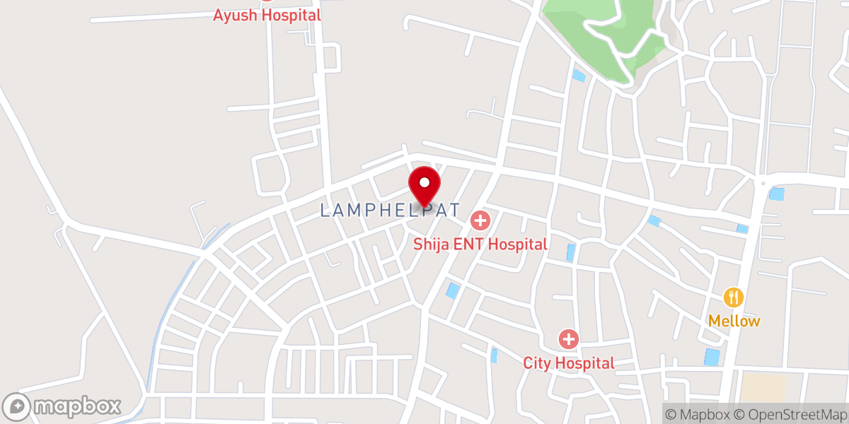 Map showing location of Lamphel Local Church