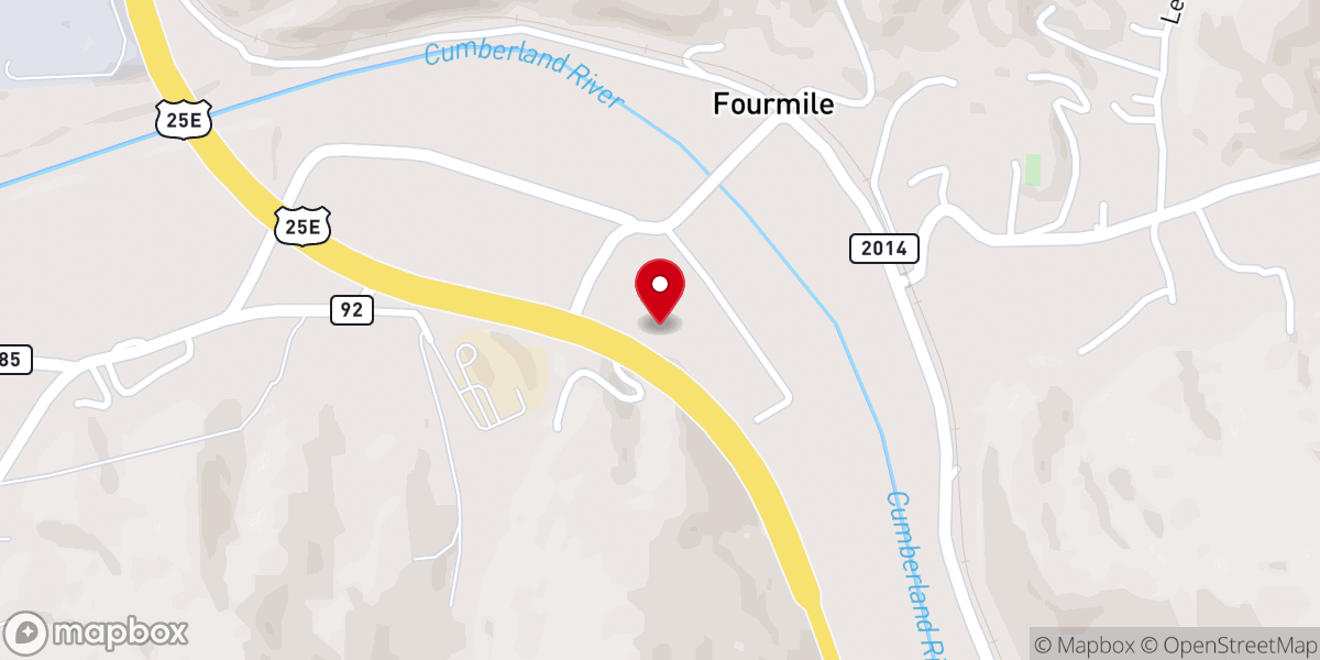 Map showing location of Riverside Baptist Church