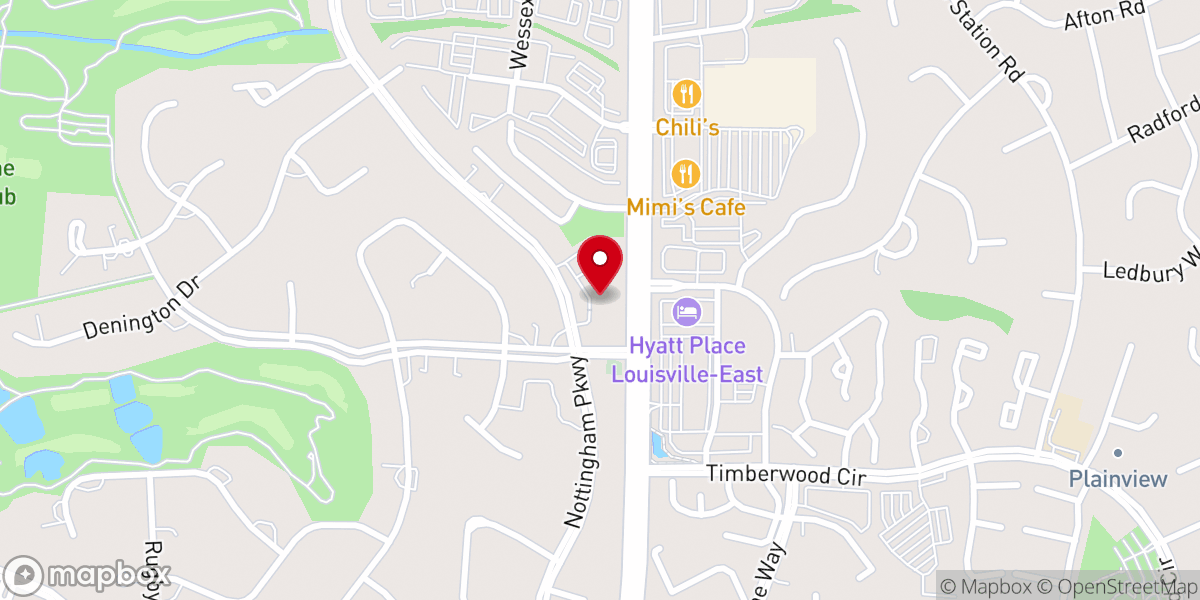 Map showing location of Louisville Gospel Choral Union