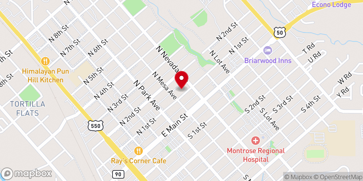 Map showing location of Harvest Community Church