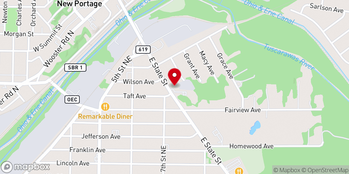 Map showing location of Community Gospel Tabernacle