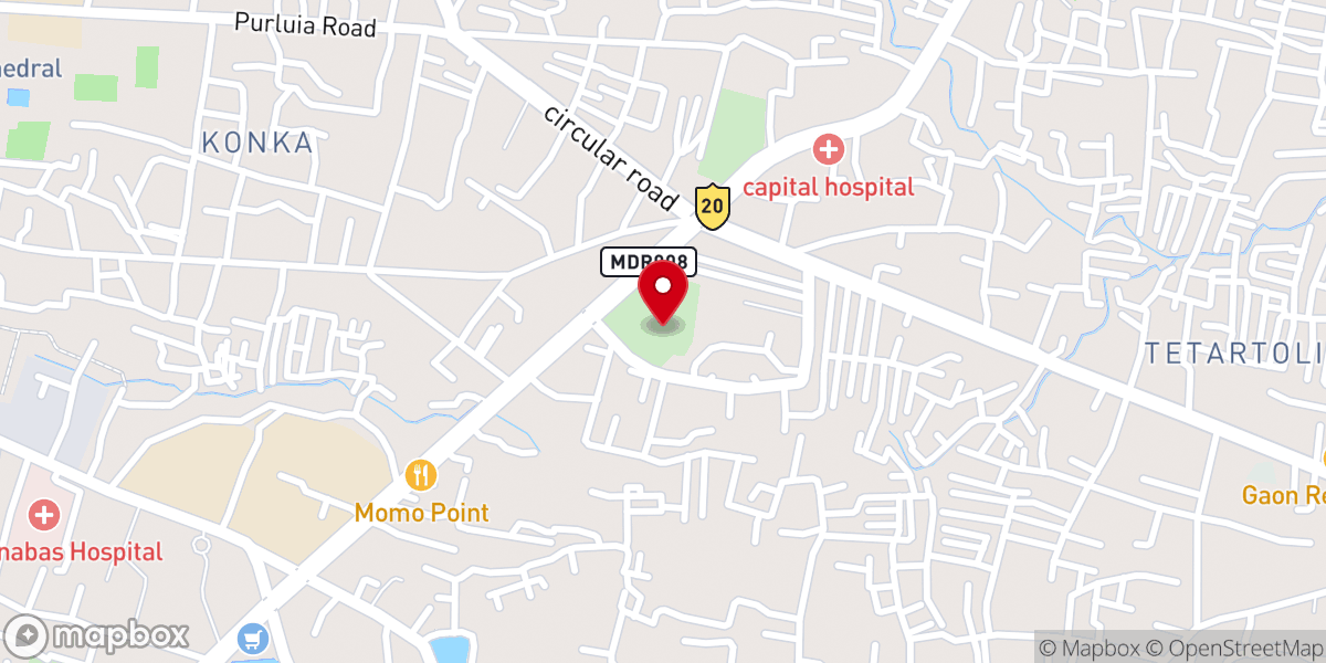Map showing location of C.N.I Church