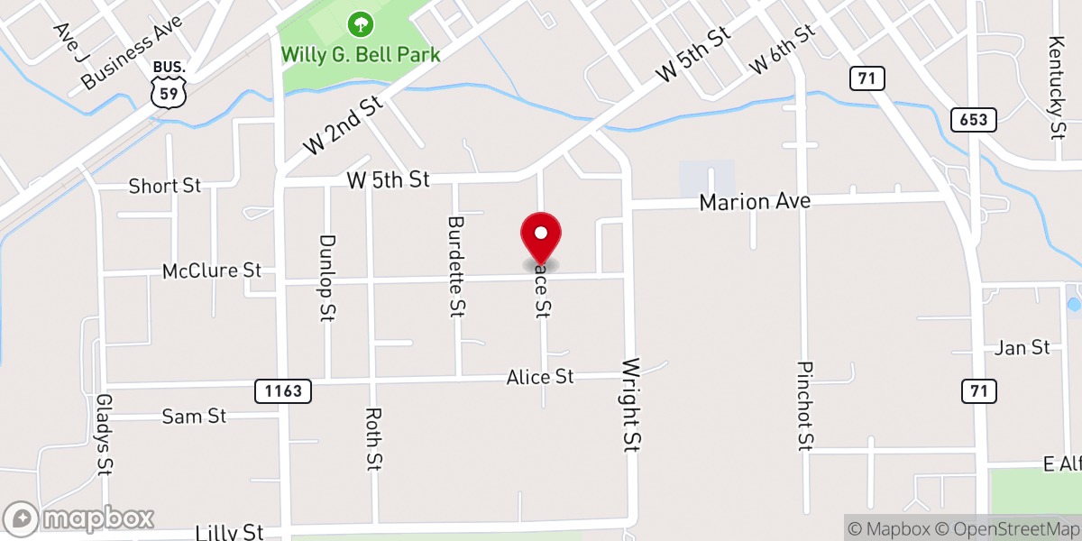 Map showing location of Streams of Grace Ministries International