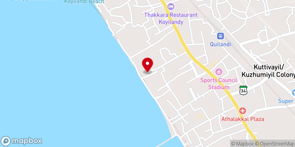 Map showing location of Vadakke Thottumugam Palli