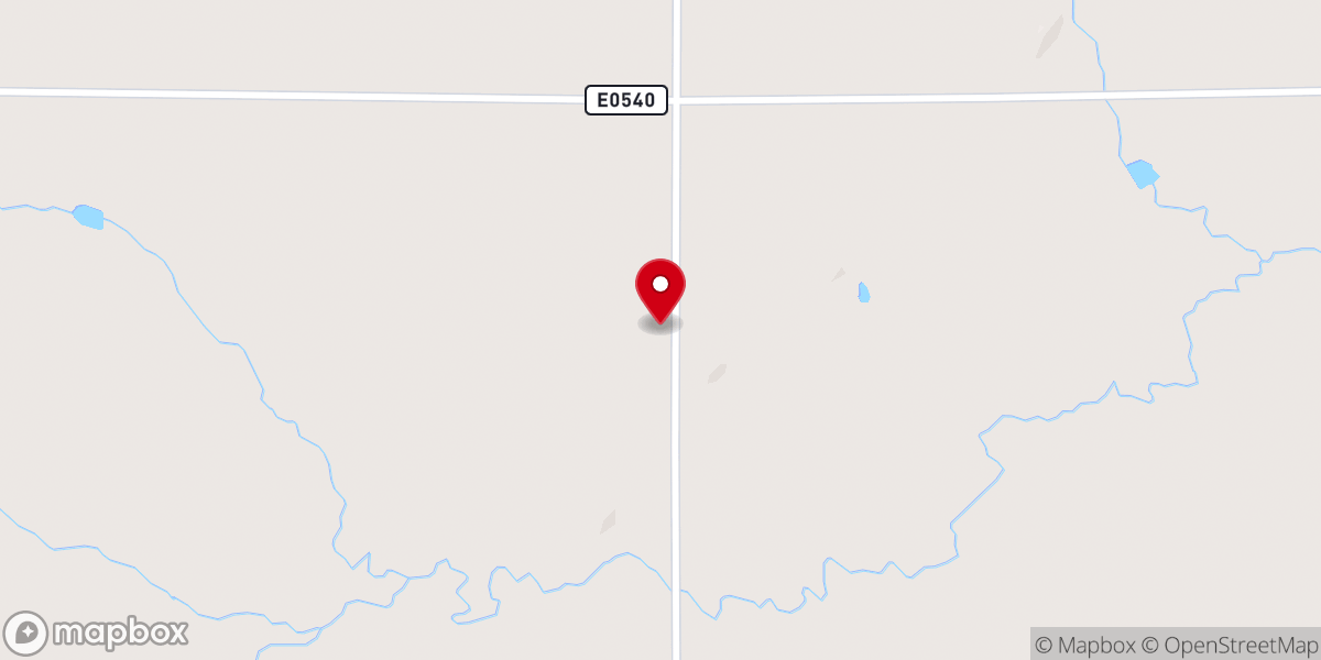 Map showing location of South Persimmon Baptist Church
