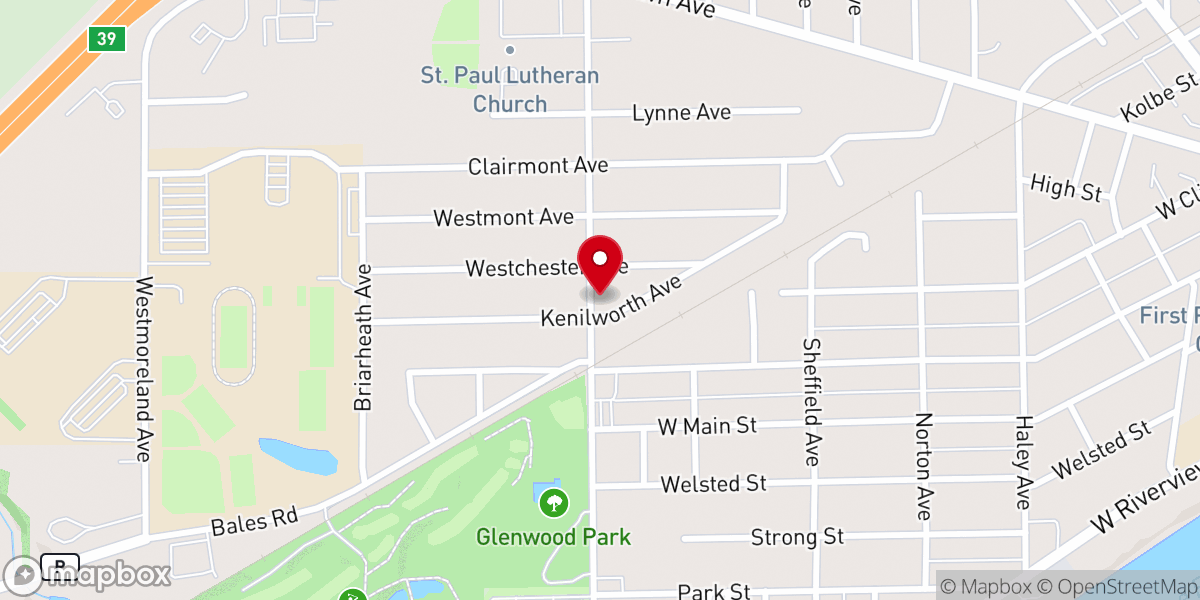 Map showing location of First Church of Christ
