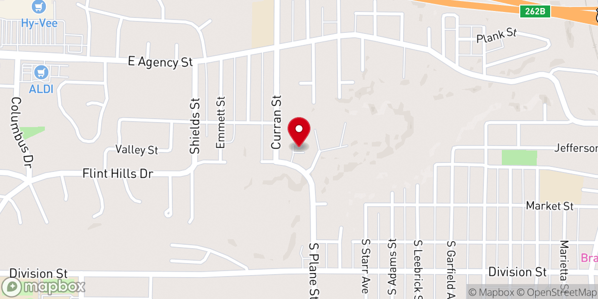 Map showing location of Foursquare Gospel Church