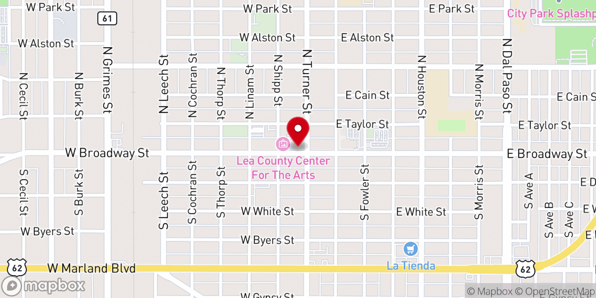 Map showing location of Centro de avivamiento Hobbs