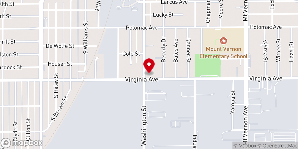 Map showing location of Evening Light Saints Church of God