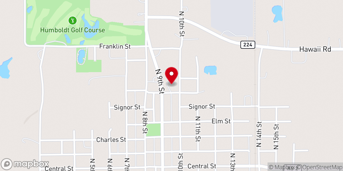Map showing location of St Peter's Lutheran Church