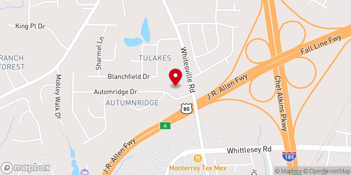 Map showing location of Whitesville United Methodist Church