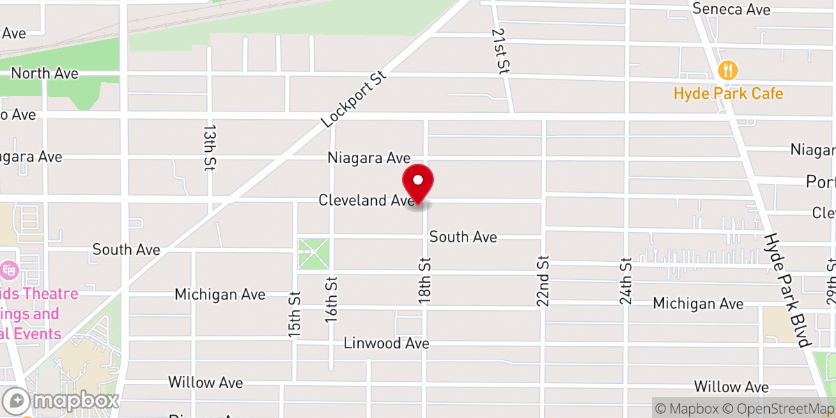 Map showing location of Muslim Center Of Niagara Falls