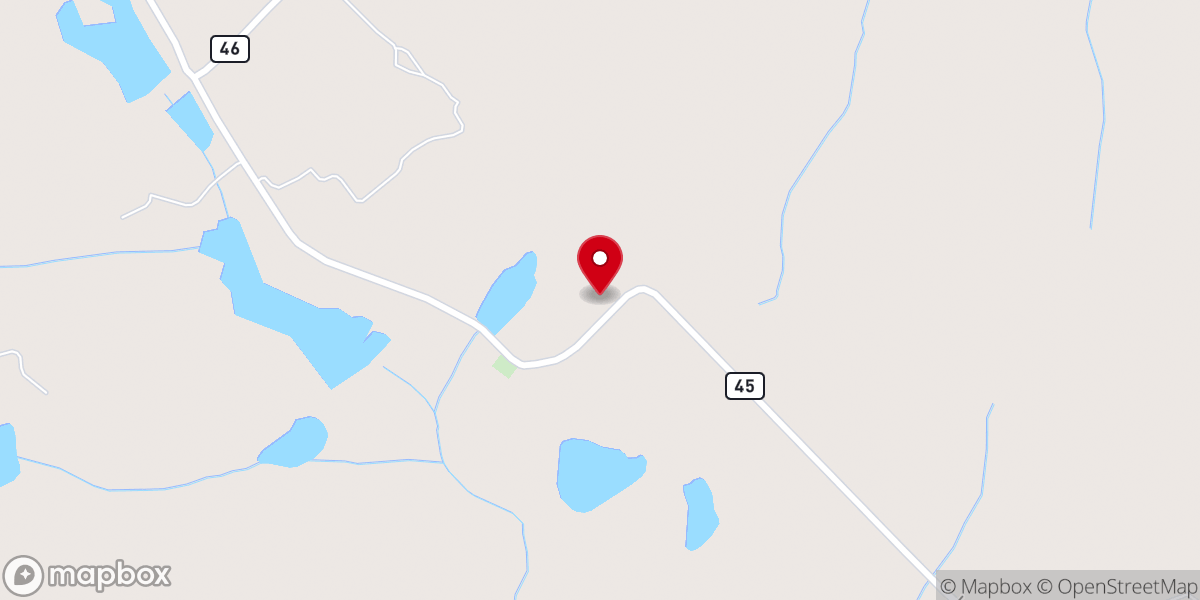 Map showing location of Antioch Baptist Church