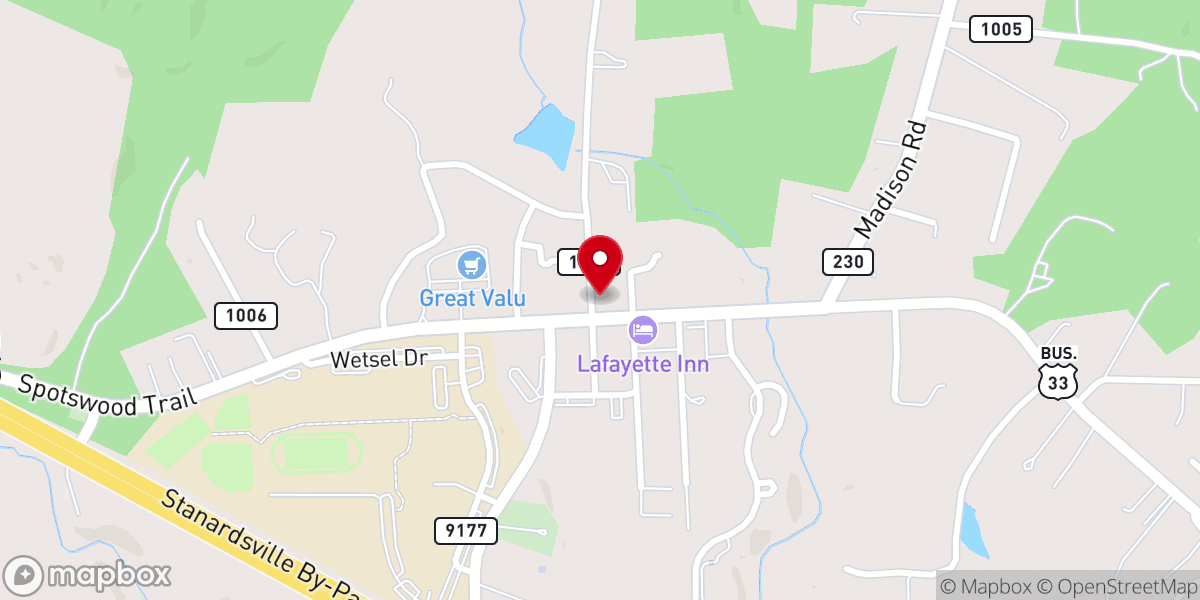 Map showing location of Grace Episcopal Church Stanardsville