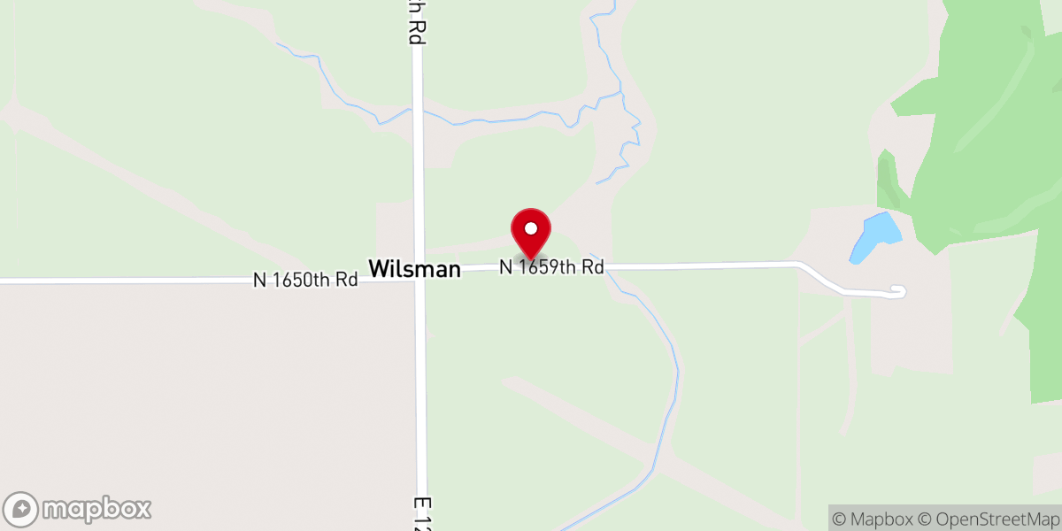 Map showing location of Streator Baptist Camp