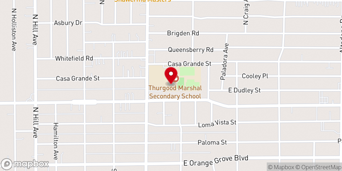 Map showing location of Evangelical Christian Center