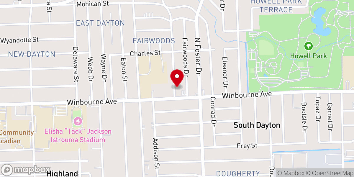 Map showing location of Healing Place Dream Center