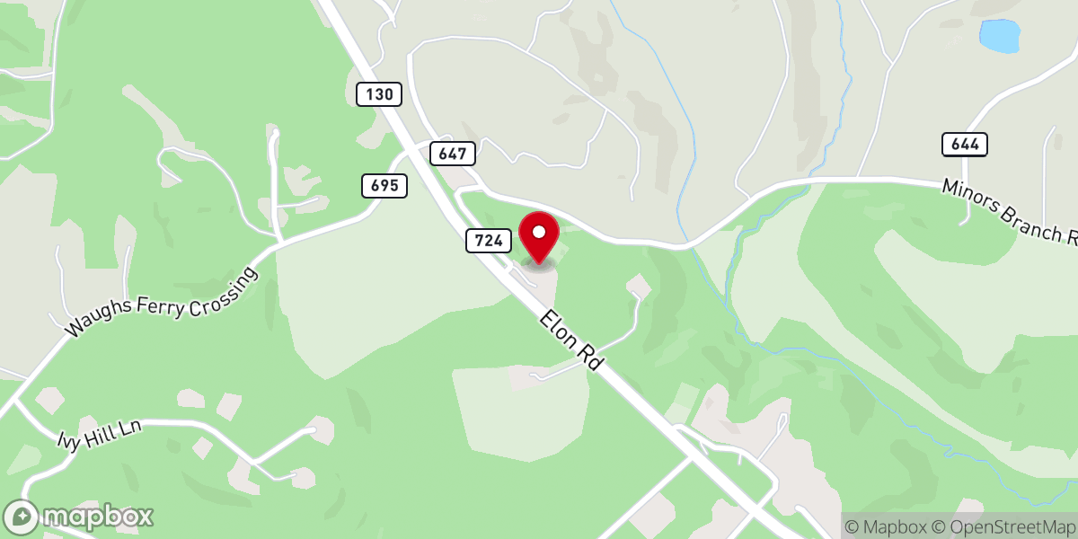 Map showing location of Corner Stone Baptist Church