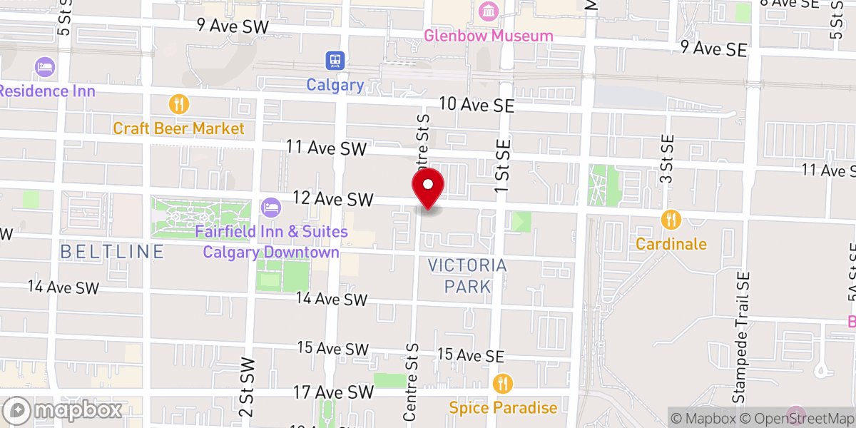 Map showing location of The Kahanoff Centre for Charitable Activities