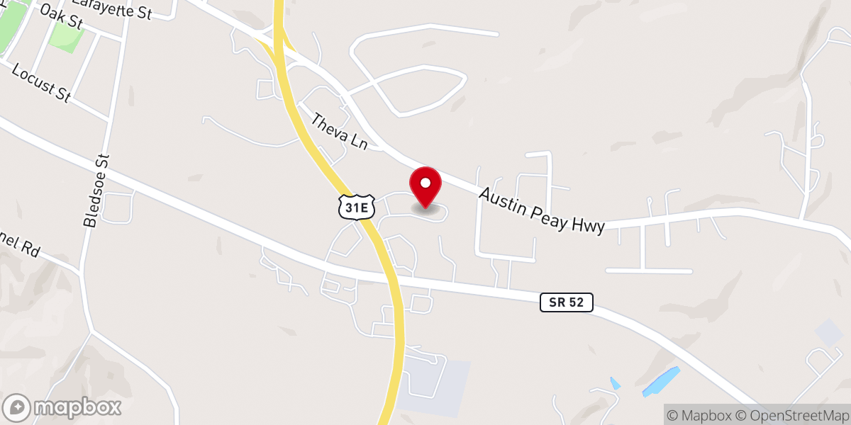 Map showing location of CrossRoads Church