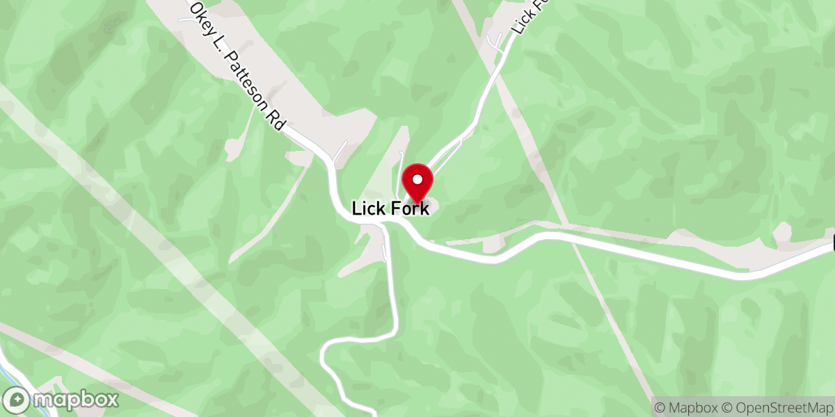 Map showing location of Mossy Church