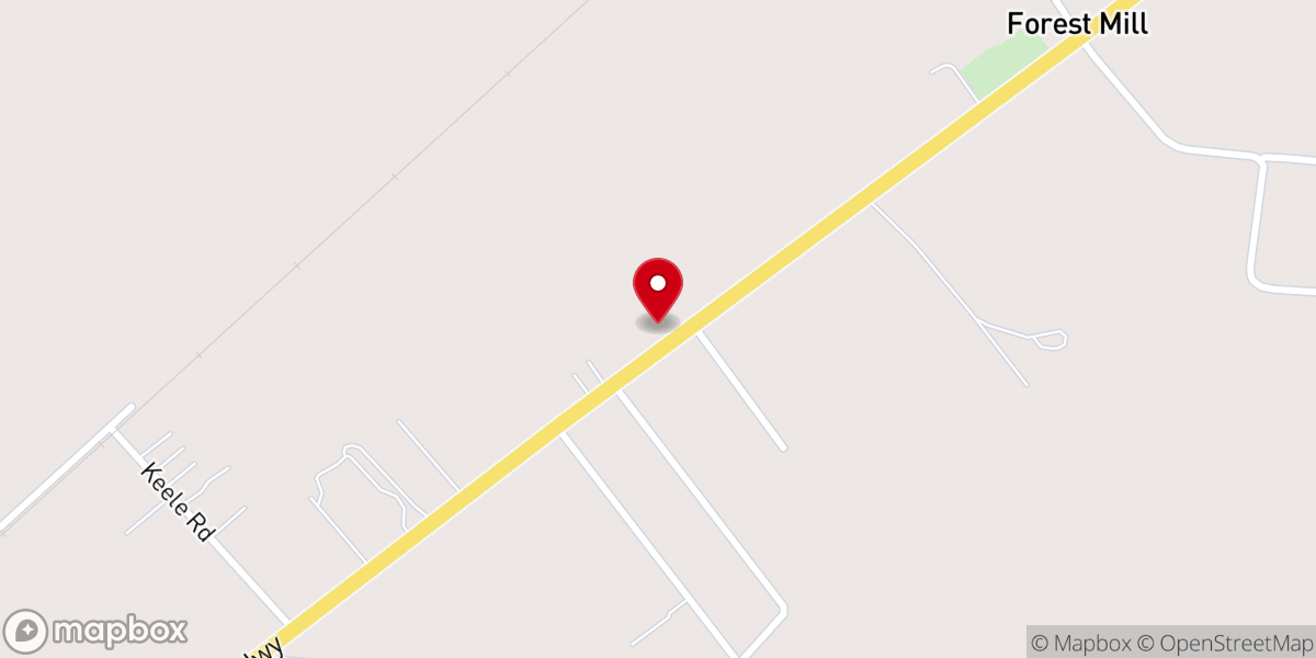 Map showing location of Forest Mill Baptist Church