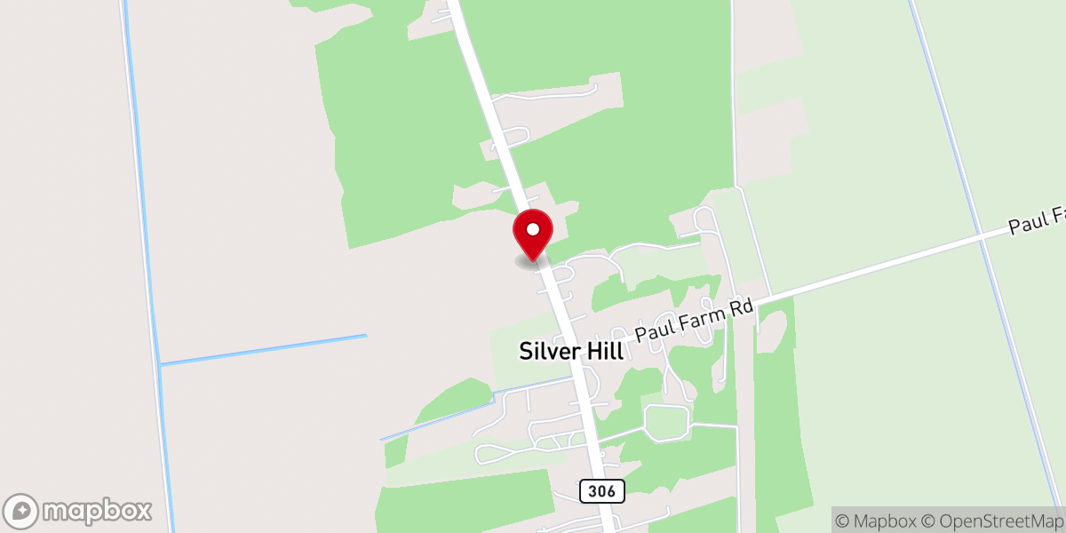 Map showing location of Silver Hill Christian Church