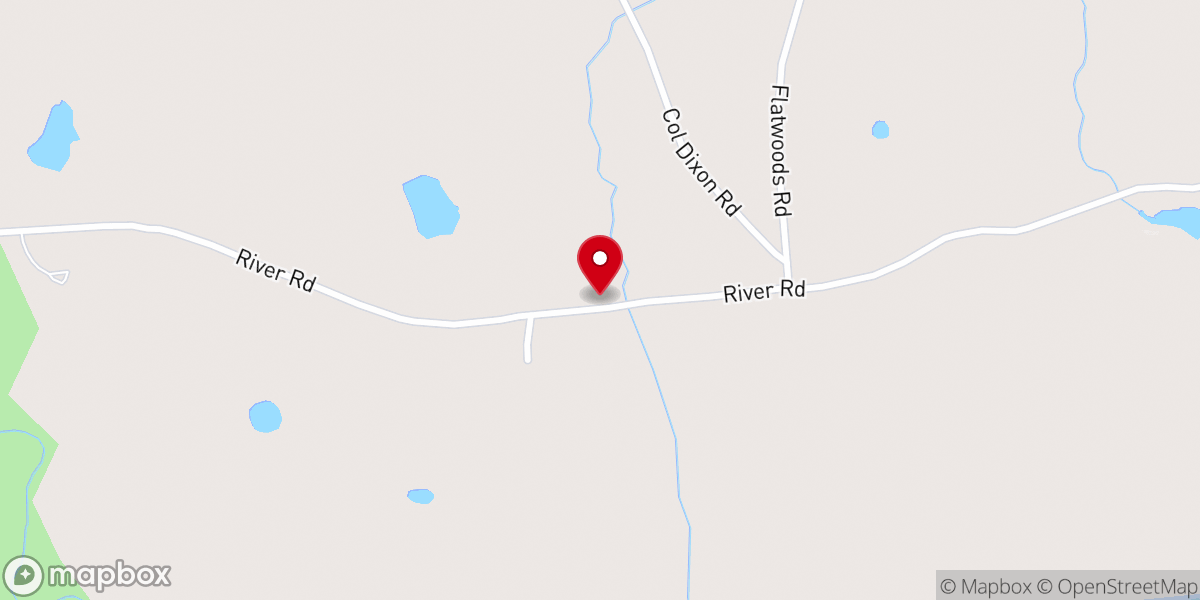 Map showing location of Fortson Church