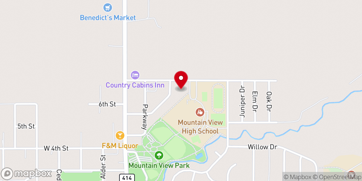 Map showing location of Heart of the Valley Baptist Church