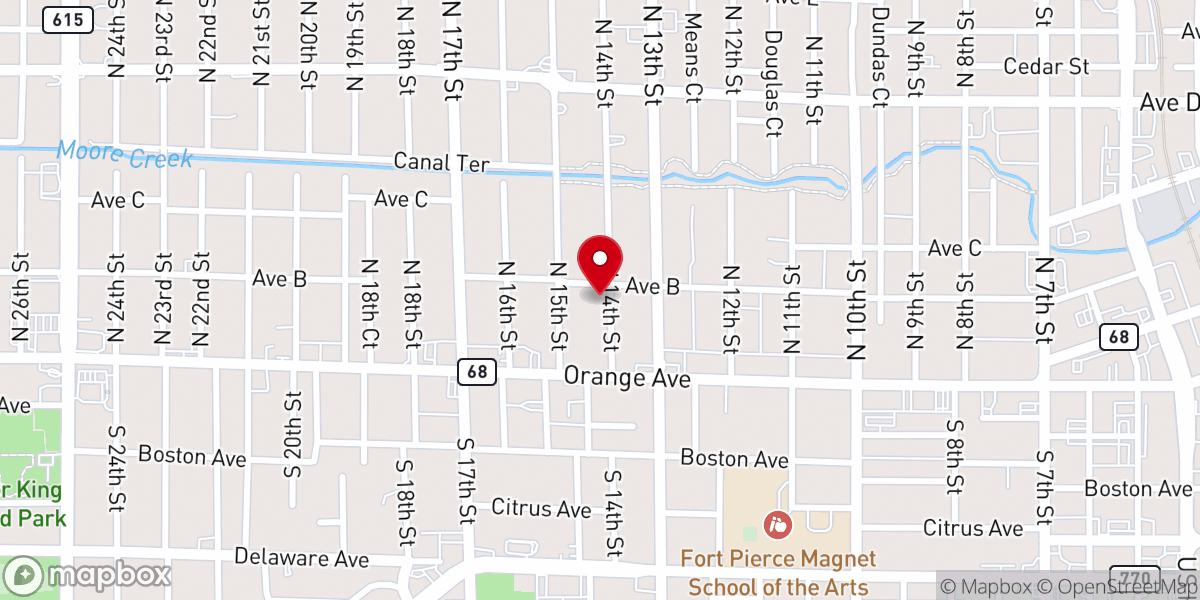 Map showing location of The Love Center Regeneration Ministries Inc