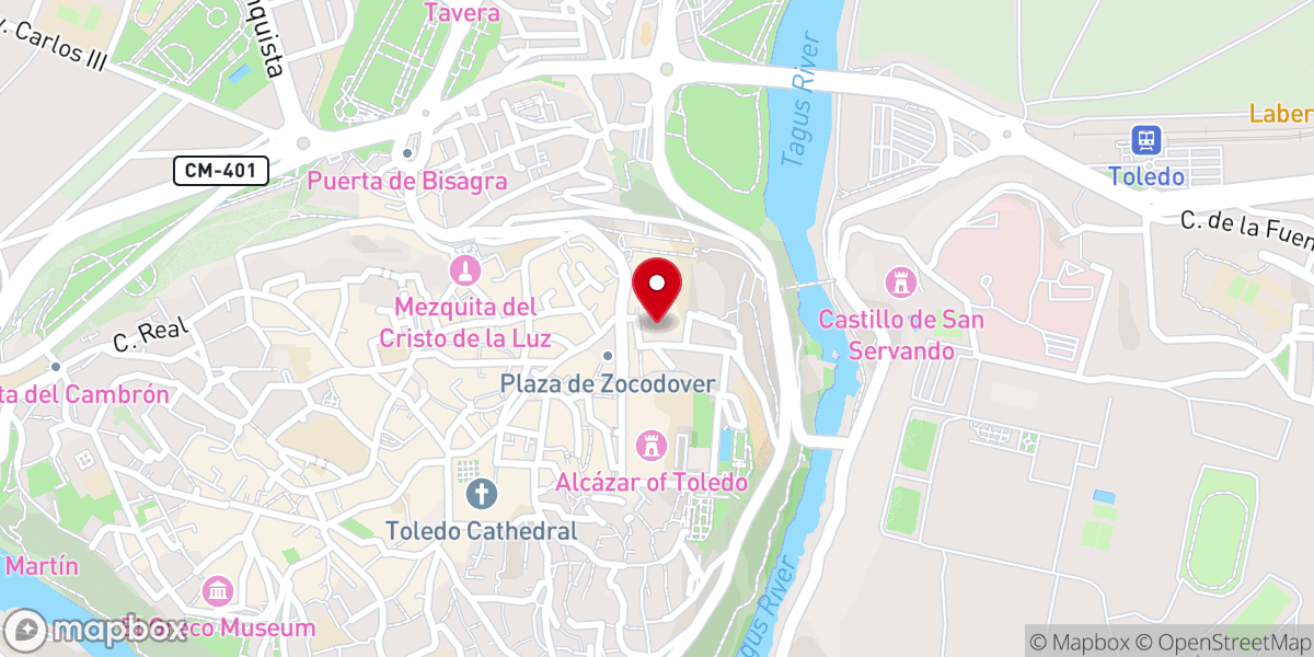 Map showing location of Museo de Santa Cruz