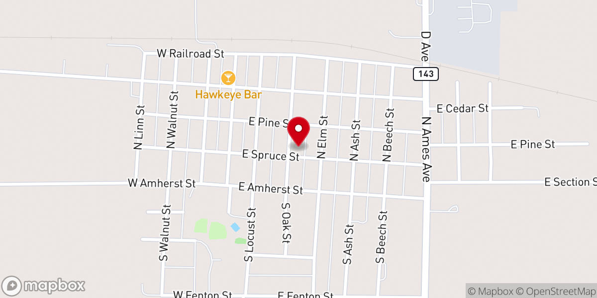Map showing location of Peace Lutheran Church