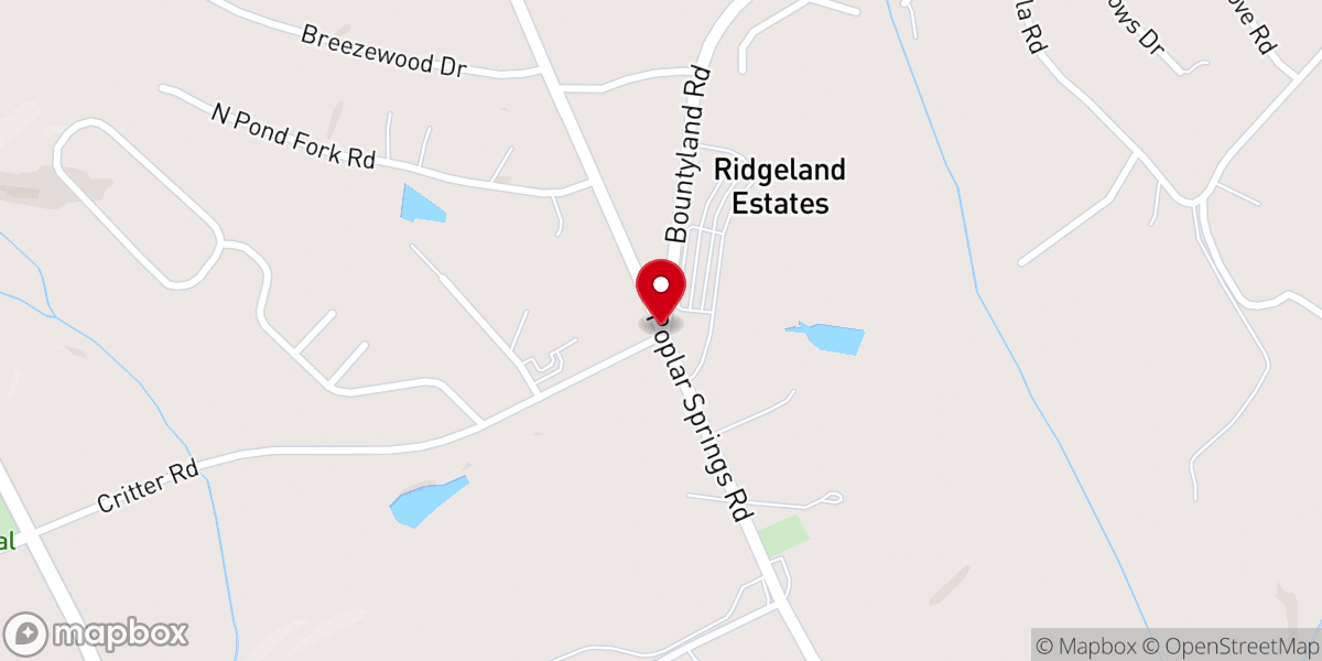 Map showing location of Foothills Church