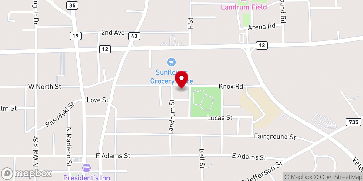 Map showing location of St Matthew's Episcopal Church