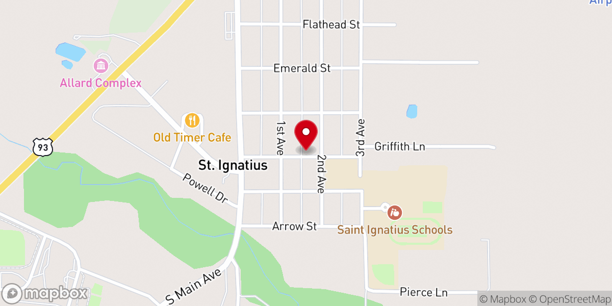 Map showing location of United Methodist Church