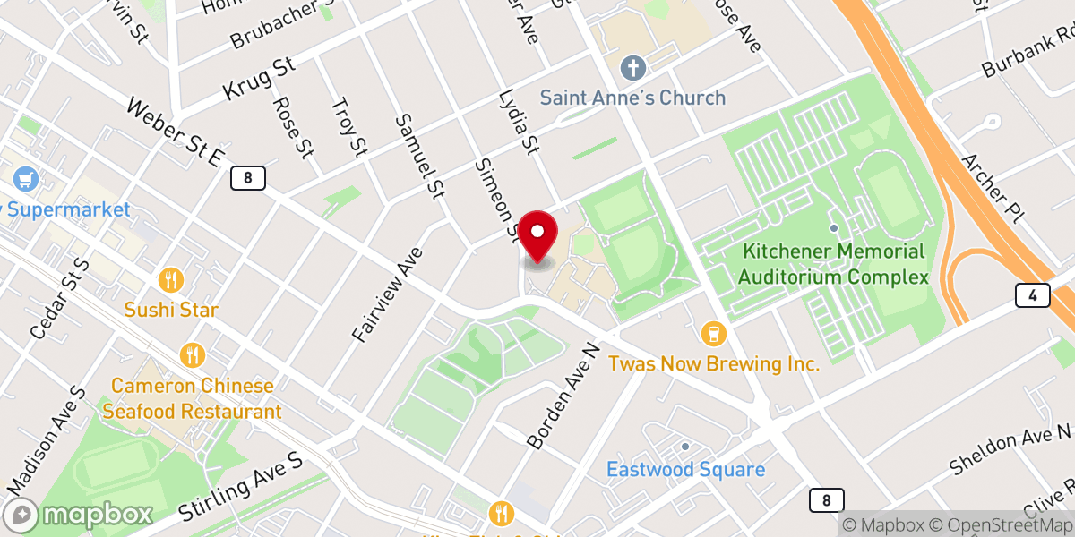 Map showing location of Our Lady of Fatima Catholic Church