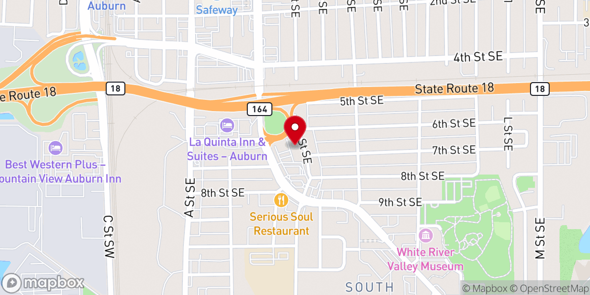 Map showing location of Church of Auburn