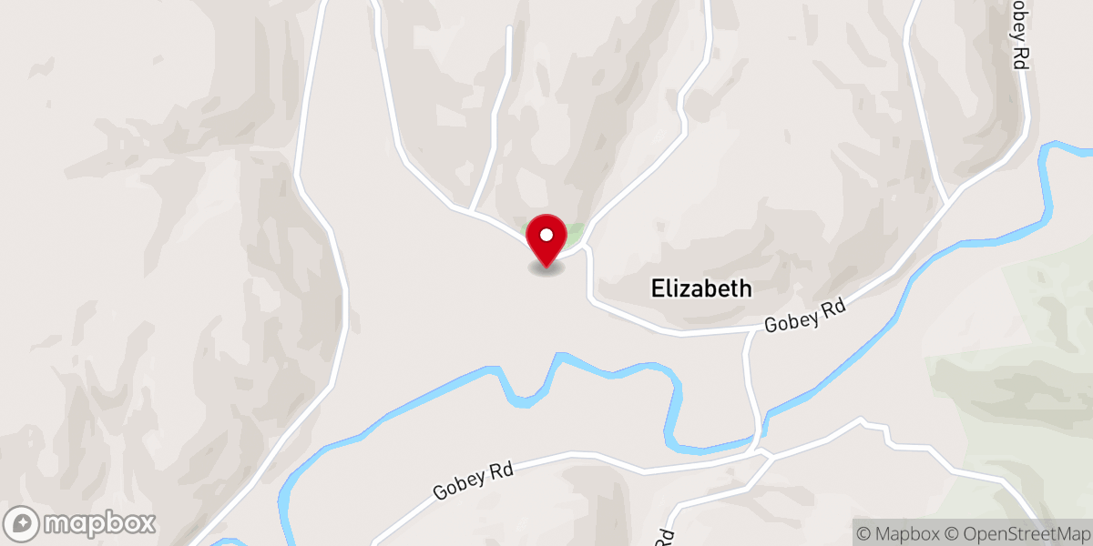 Map showing location of Elizabeth Baptist Church