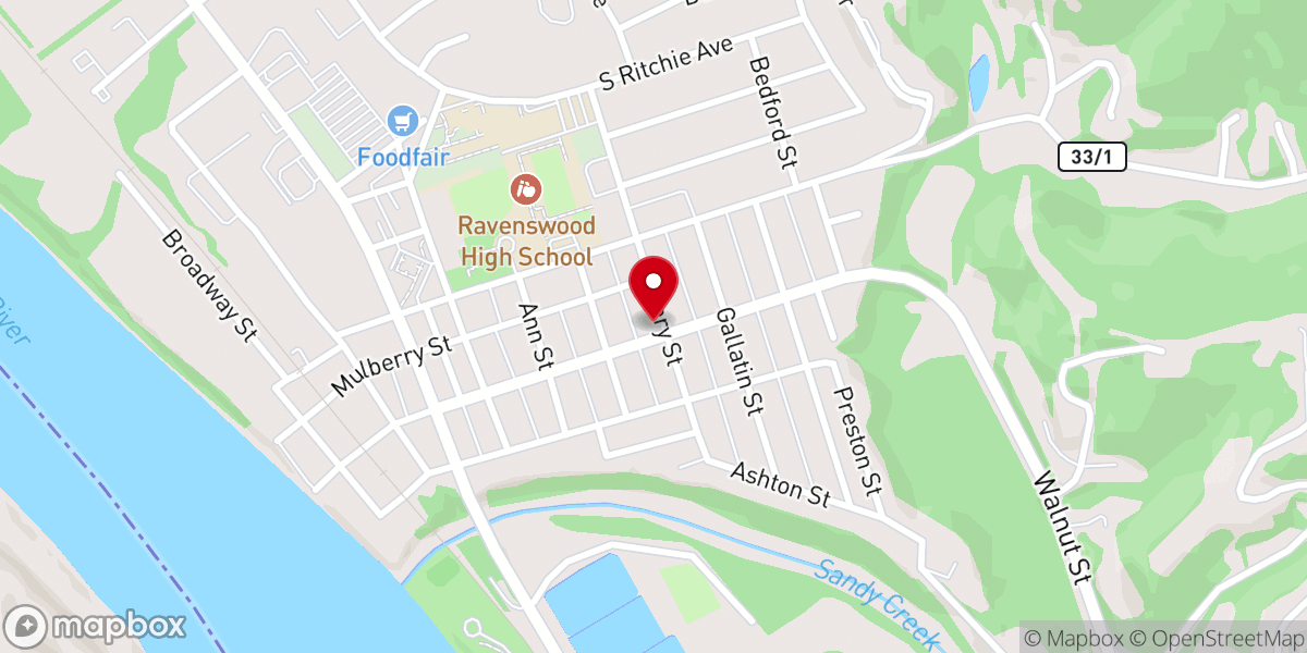 Map showing location of Our Saviour Evangelical Lutheran Church