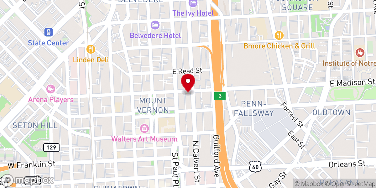 Map showing location of Saint Ignatius Catholic Church
