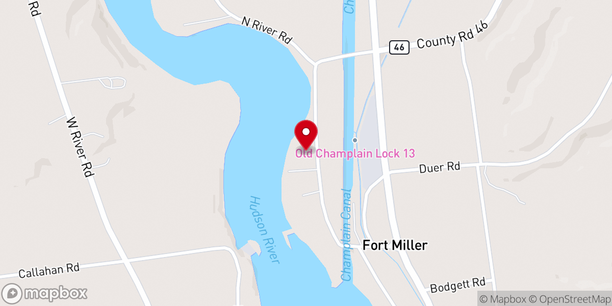 Map showing location of Fort Miller Reformed Church