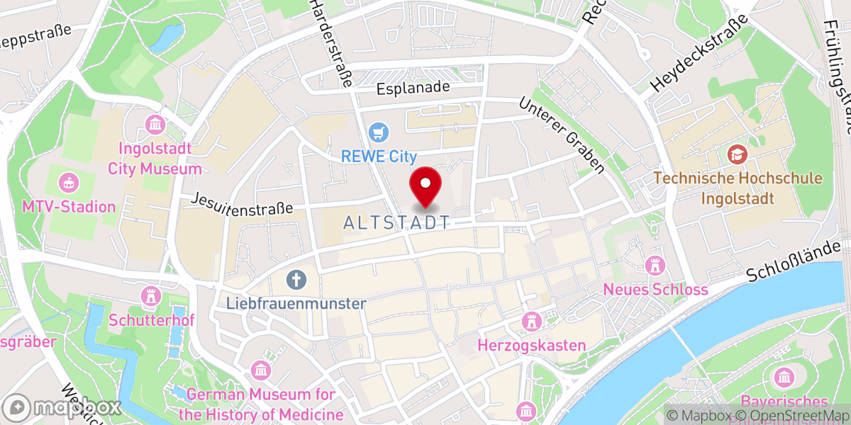 Map showing location of Franziskanerbasilika