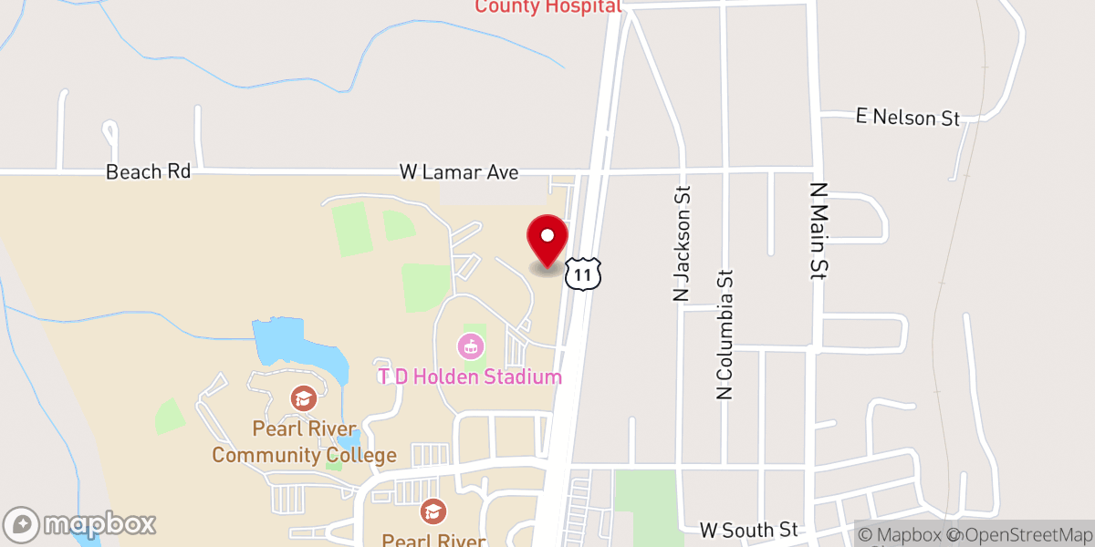 Map showing location of College Heights Baptist Church