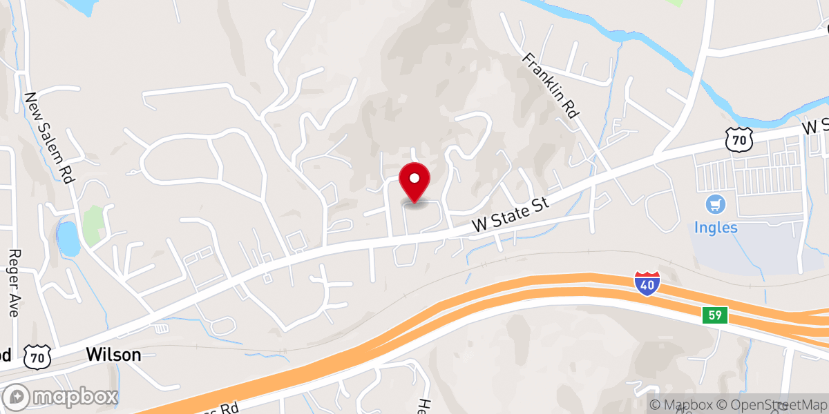 Map showing location of Eagle Rock Church