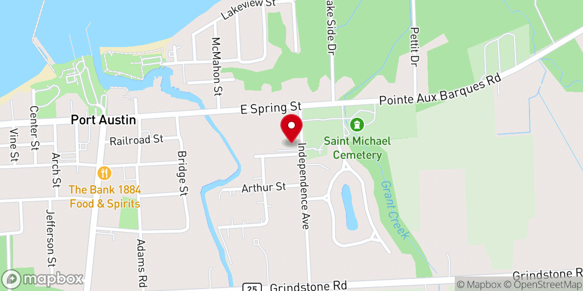 Map showing location of St Michael's Catholic Church